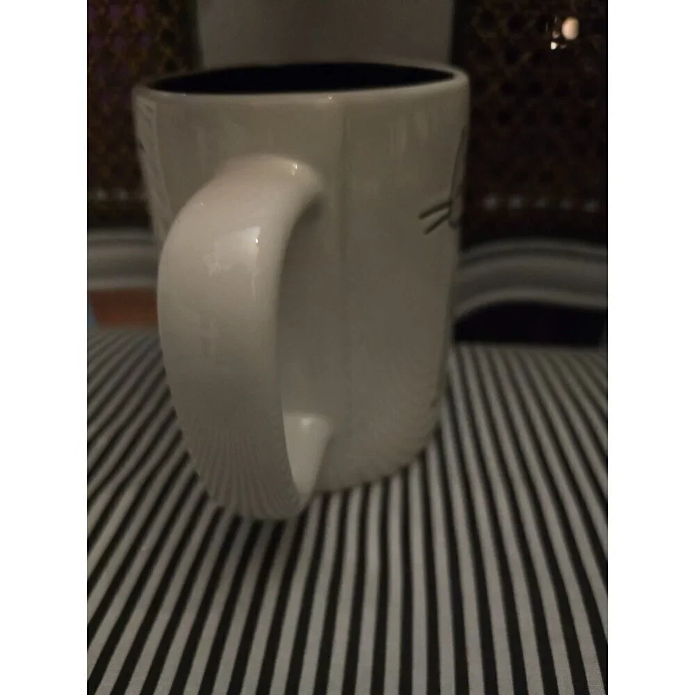NWT Rae Dunn Halloween Jeepers Creepers Cat Icon Double Sided Mug